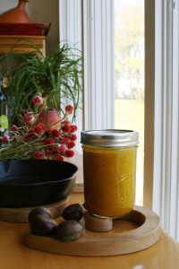 Carrot chestnut soup